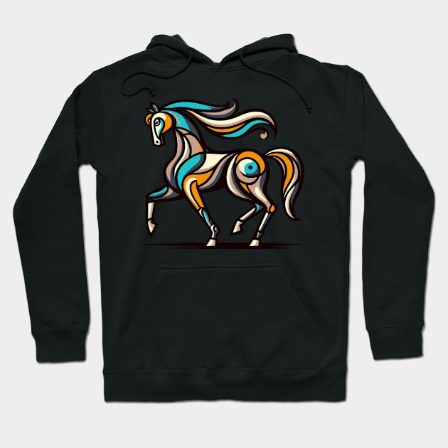 Horse illustration. Illustration of a horse in cubism style Hoodie by gblackid